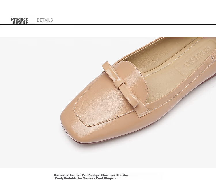 Laird Spring Summer Flat Ballet Shoes Commuter Versatile Loafers Women 6M06804 Cream White OWK 37 6