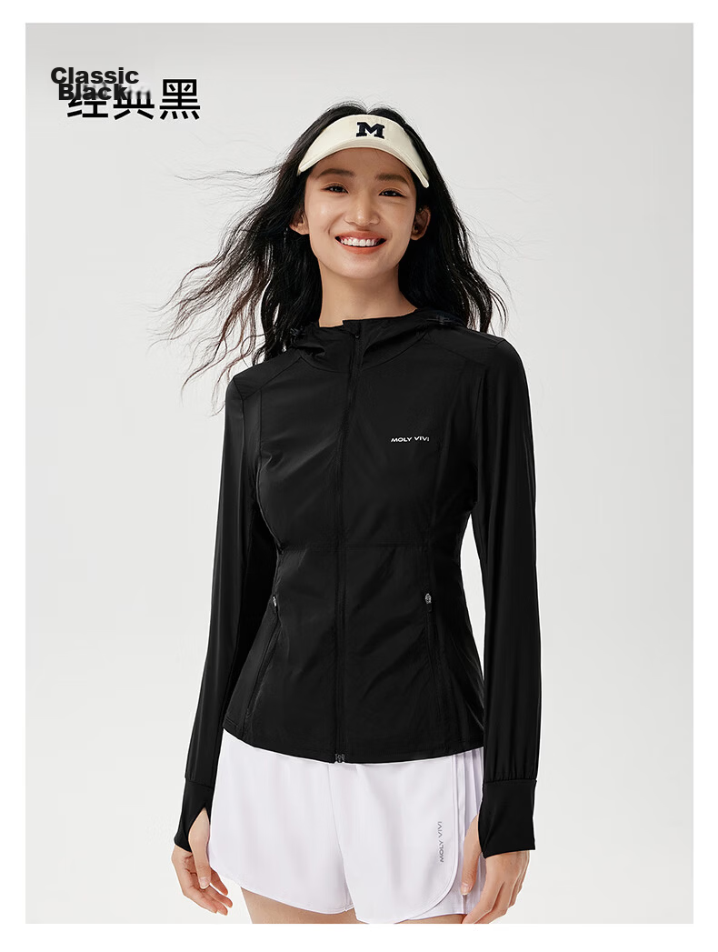 MOLY VIVI [Same As Pangdonglai] Lightweight Wind Basic Slim Sun Protection Jacket for Women, Summer Sun Protection Coat, Magic Vivy 24