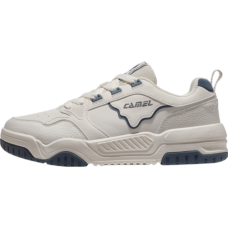 CAMEL Icebreaker 2.0 Men's Sports Shoes, Casual Wear-Resistant Low-Top Sneakers, X14C09L7639S, Ivory White/blue, Size 44