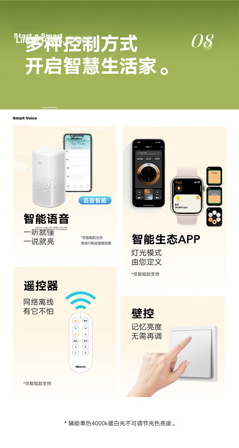 NVC Ceiling Light Full House Lighting Living Room Voice Control Smart Large Size Huanyu Pro 22