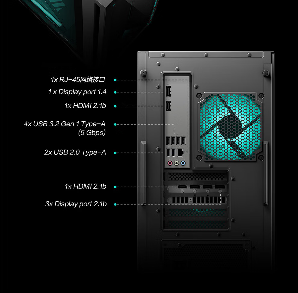 ASUS TUF Gaming F17 47L Desktop PC (Core i9-12900HX, Liquid Cooling, RTX 4060 Ti 8GB, 32GB DDR5, 1TB SSD) 22