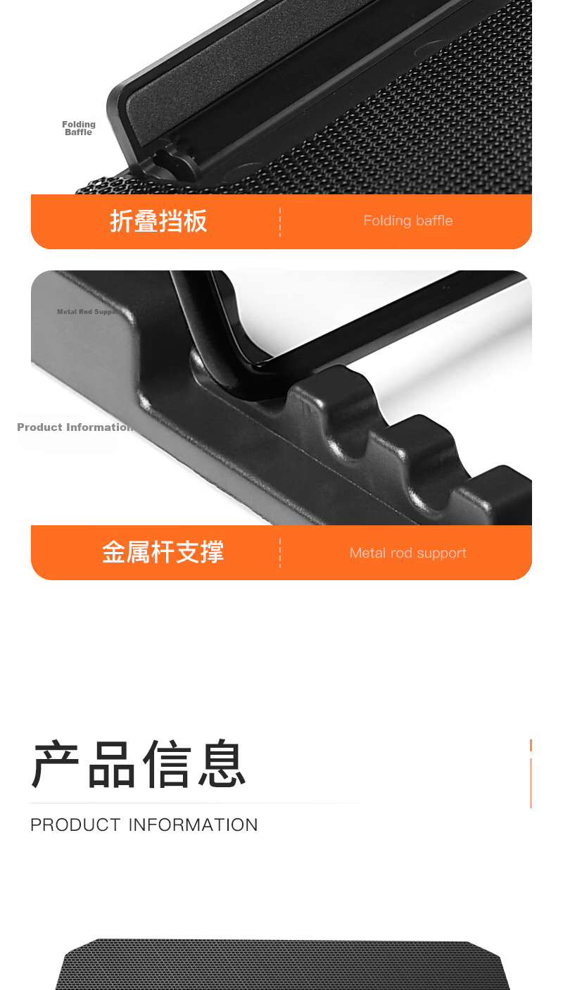 NUOXI T10 Laptop Cooling Pad Foldable Storage Fan High Airflow Cooling Stand Compatible with Lenovo Legion, Mechanical Revolution, ASUS 10