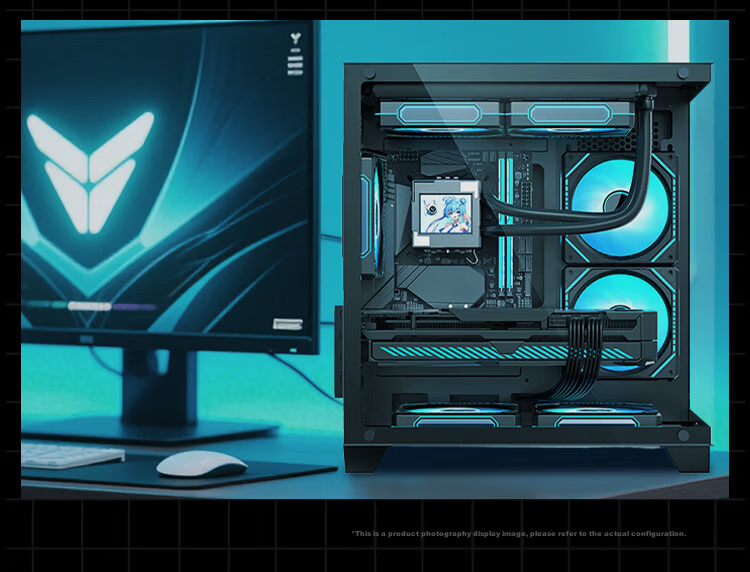Huichuan AMD Ryzen 5 9600X RTX 5060 Ti 16GB 1TB Gaming Desktop AI Design PC Assembled Computer Delta Edition 7