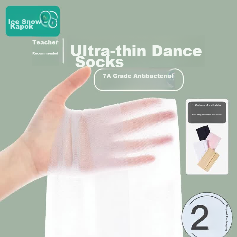 Bingxue Kapok Children's Dance Socks Girls Summer Ultra-thin Pantyhose 7A Grade Antibacterial Large Kids Ballet Tights Leggings