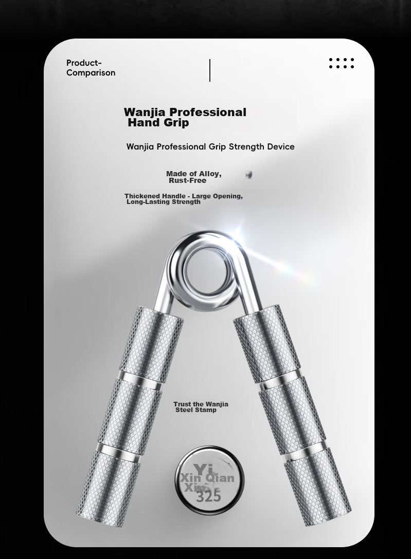 Xinyiwanjia Professional Men's Hand Grip Strengthener Metal Hand Grip Meter Grip Ring Grip Ball Wrist Strength Ball with Hand Grip Tape Thick Version 7