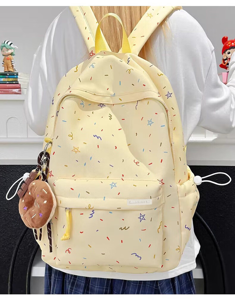 361° Women's Backpack 2026 New High-Value Ins Style Printed Schoolbag Lightweight Travel Shoulder Bag for High School and College Students 21