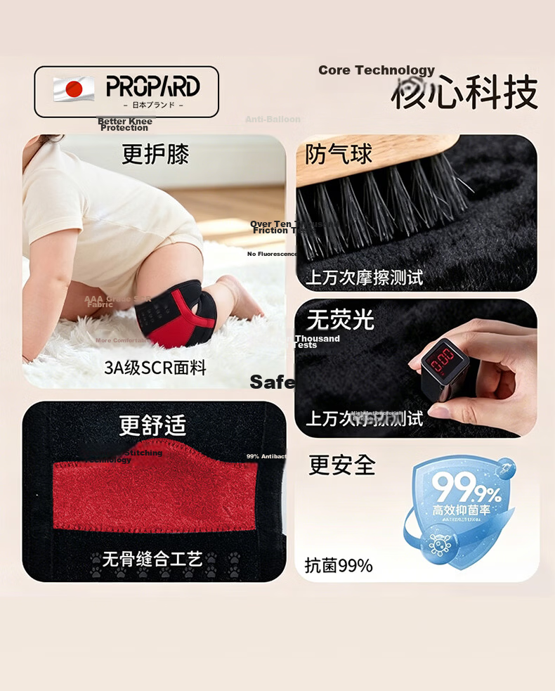 PROPARD Baby Knee Pads Crawling Knee Protectors Anti-Collision Fall Protection Summer Thin Version for 0-4 Years Old 4