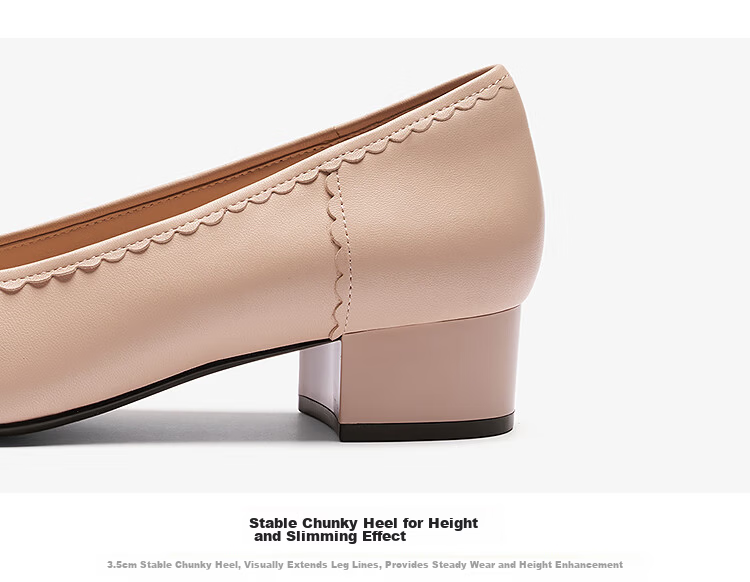 Laird & Sand Mall Style Commuter Chunky Heel Genuine Leather Ballet Pigmouth Women's Shoes 35702 Hepburn Black BKK 37 6