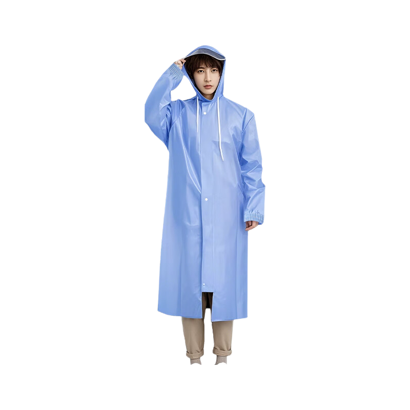 Leyoubaiyi Long Raincoat, One-Size Windbreaker Style Poncho, Heavy Rain Protection, for Cycling, Electric Bikes, Fishing, Adult Full-Body Raincoat