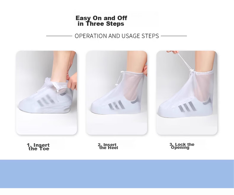 SooGree Waterproof Shoe Covers Wear-Resistant Dirt-Resistant Non-Slip Thickened Rain Shoe Covers Outdoor Splash-Proof Rain Boot Covers 5