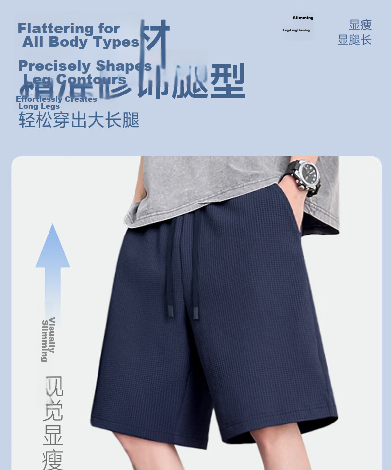 Warrior Men's Casual Shorts Summer New Ice Silk Quick-Dry Sports Five-Point Pants Men's Outdoor Mid-Length Shorts Black L 7