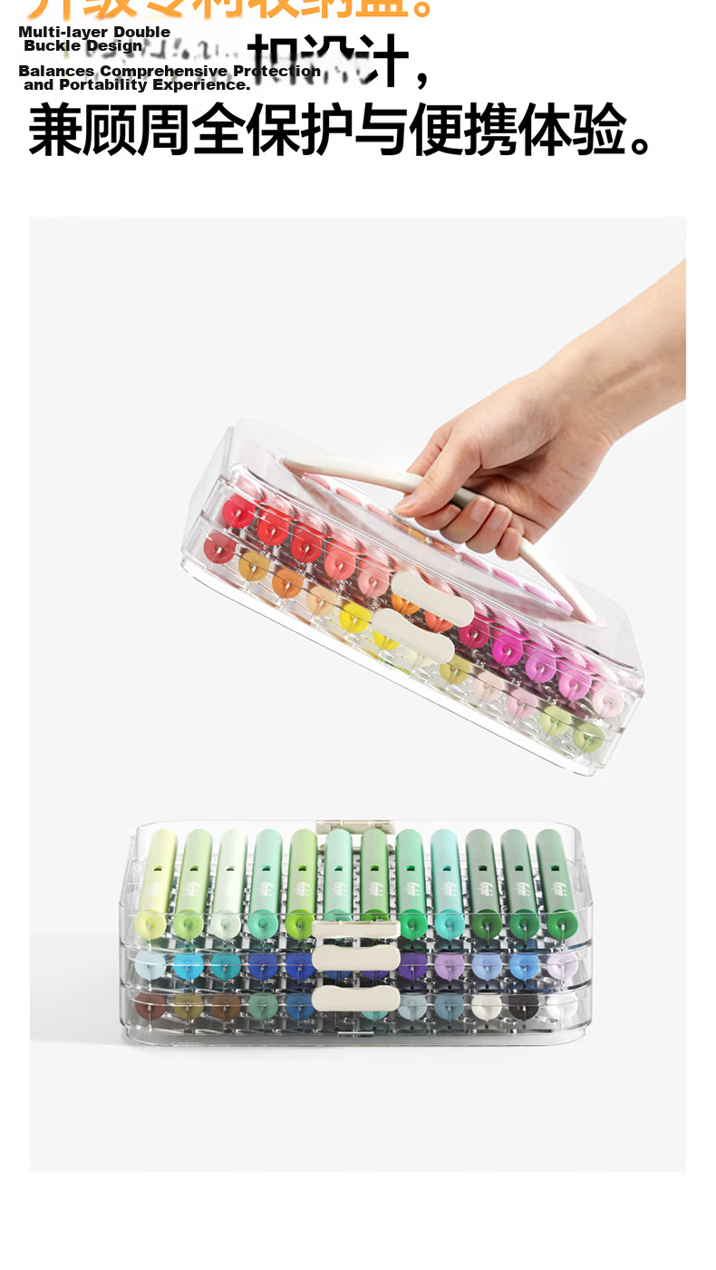 Casimir 84-Color Heavy Pigment Direct Liquid Acrylic Marker Set for Elementary Students and Art Students, Layerable Opaque Watercolor Pens, Drawing Pens, Birthday Gift for Girls 12