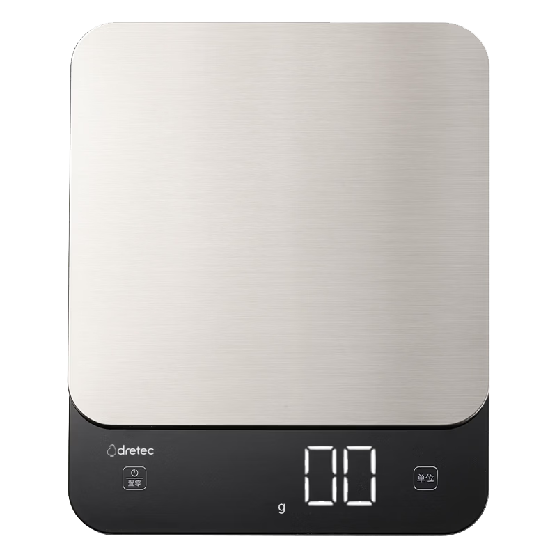 Dretec Home Electronic Kitchen Scale High Precision 0.1g Stainless Steel Large Surface Easy to Clean