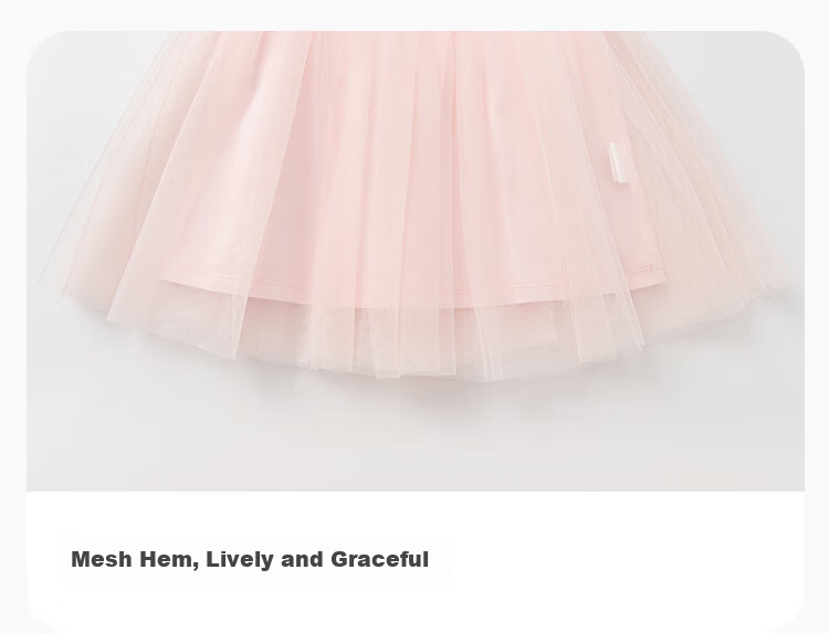 Balabala Girls' Dress Children's Mesh Dress Bowknot Princess Dress Summer 2026 Newborn Baby Dress 8