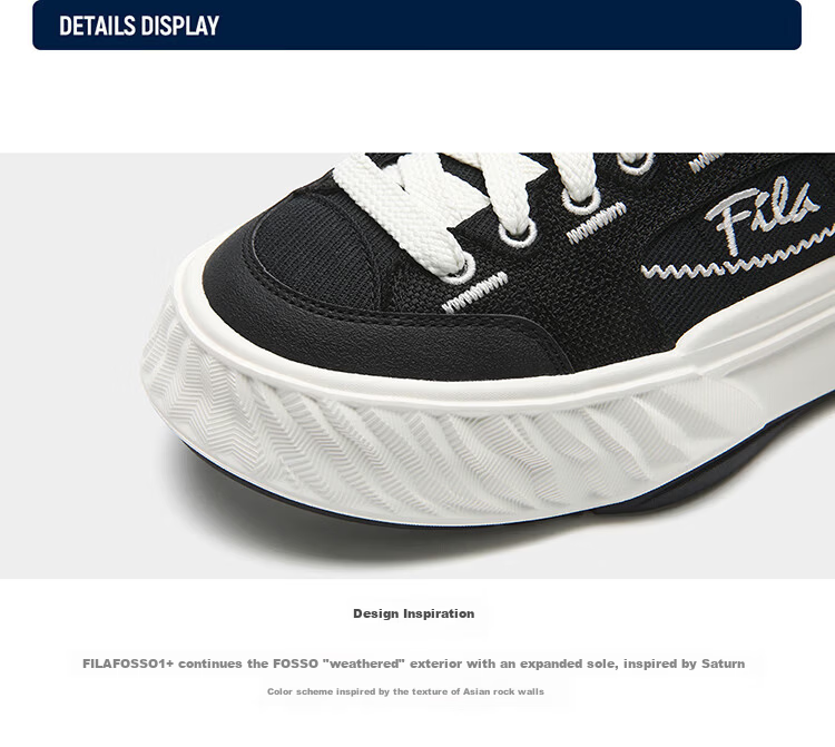 FILA Official Women's Shoes FOSSO 1+ Canvas Shoes 2026 Summer Rock Walking Shoes 1+ Fashion Casual Shoes 45