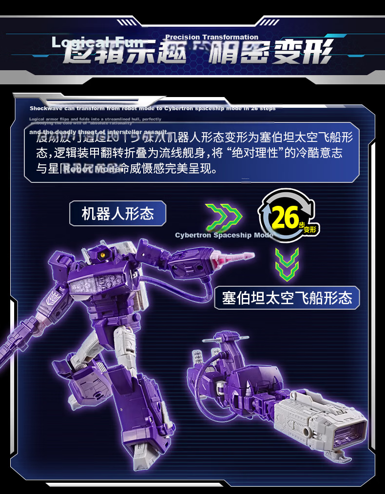Transformers Studio Series Voyager Class 86 Movie Shockwave G2191 Kids Boys Toy Gift 3