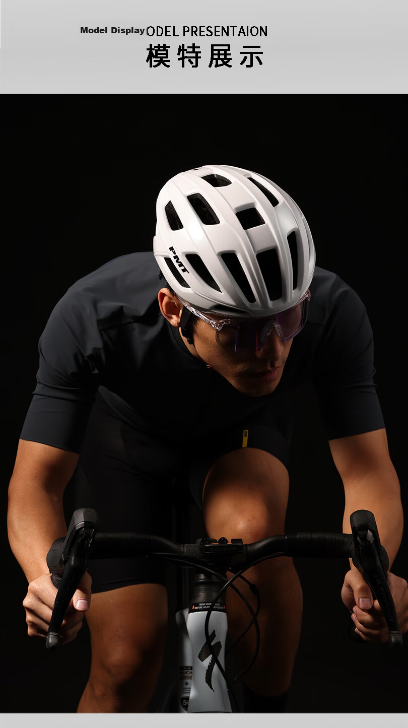 PMT Helmet New GX Breathable Cycling Helmet Unisex Professional Lightweight Mountain Road Bike Helmet White L 15