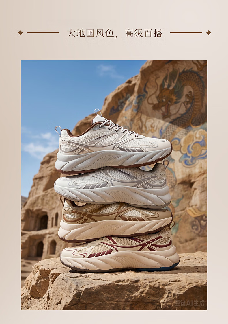 ERKE Casual Men's Shoes 26 New Anti-Slip Shock Absorption Sports Comfortable Dad Shoes | Long Fei Feng Wu 4.0 14