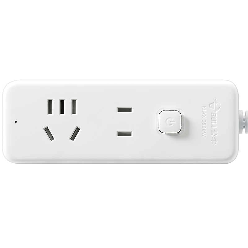 BULL Power Strip / Extension Cord / Power Bar / Multi-Outlet Adapter / Surge Protector, 3C Certified, 2 Outlets with Master Switch, 1 Meter Long, GN-B2110