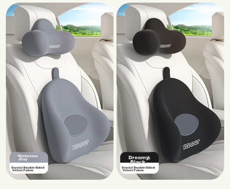 ICAROOM Car Headrest Neck Pillow Cervical Pillow Lumbar Support Cushion Seat Backrest Pad Cushion 32