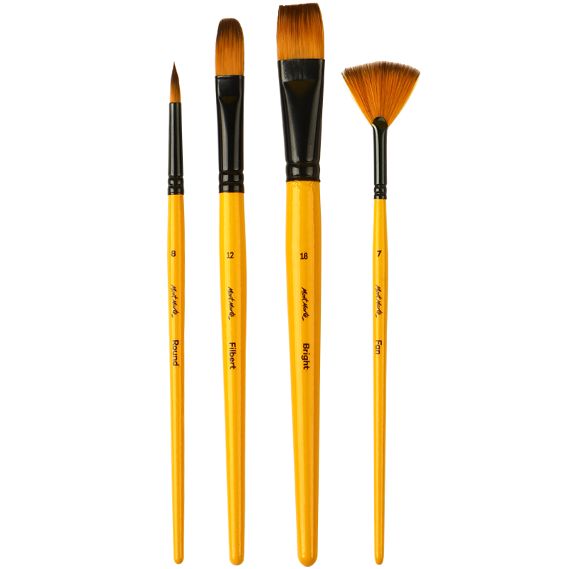 [Lowest Price Online] Mont Marte Gouache Pen Set Acrylic Pens Children's Watercolor Painting Brushes Art Paint Outlining Pens Flat Tip Fan Brush Student Watercolor Pens Round Tip 6-Piece Set BMHS0008 Art Sketching