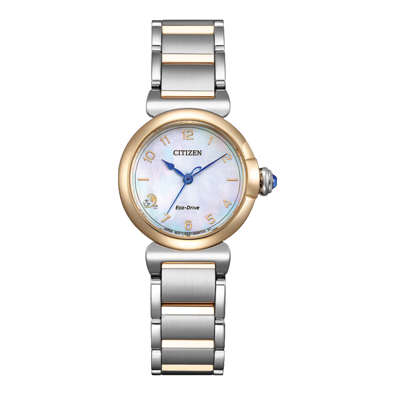 CITIZEN Women's Watch Japanese-Korean Style Solar-Powered Stainless Steel Band Fashion Gift for Girlfriend EM1136-87D
