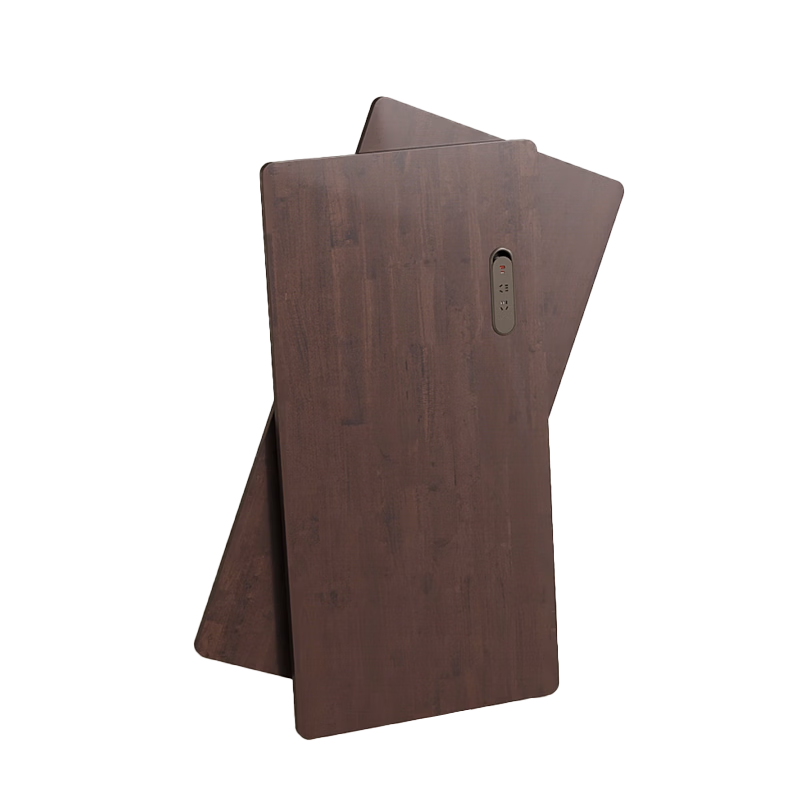 Loctek Desktop MP1407 Solid Wood Rubberwood Black Walnut Color with Power Strip