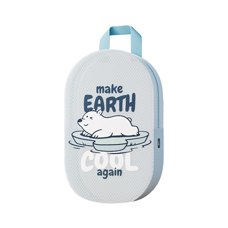 Keep Children's Waterproof Swimming Storage Bag, Portable Handheld Swimwear Organizer for Boys And Girls, Wet And Dry Separation, Large Capacity, Mint Ice Bear Design, 3L