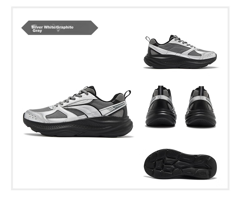 361° Xingyue 1.5 Men's Sports Shoes Summer Breathable Lightweight Shock Absorption Running Shoes Wide Fit Commuter Shoes 672632225-1 36