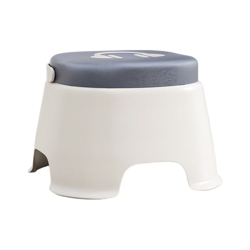 Baicaoyuan Small Stool, Low Stool for Home Use, with Handle, Thickened Plastic, Living Room Bench, Children's Bathroom Shower Stool, Toilet Footstool