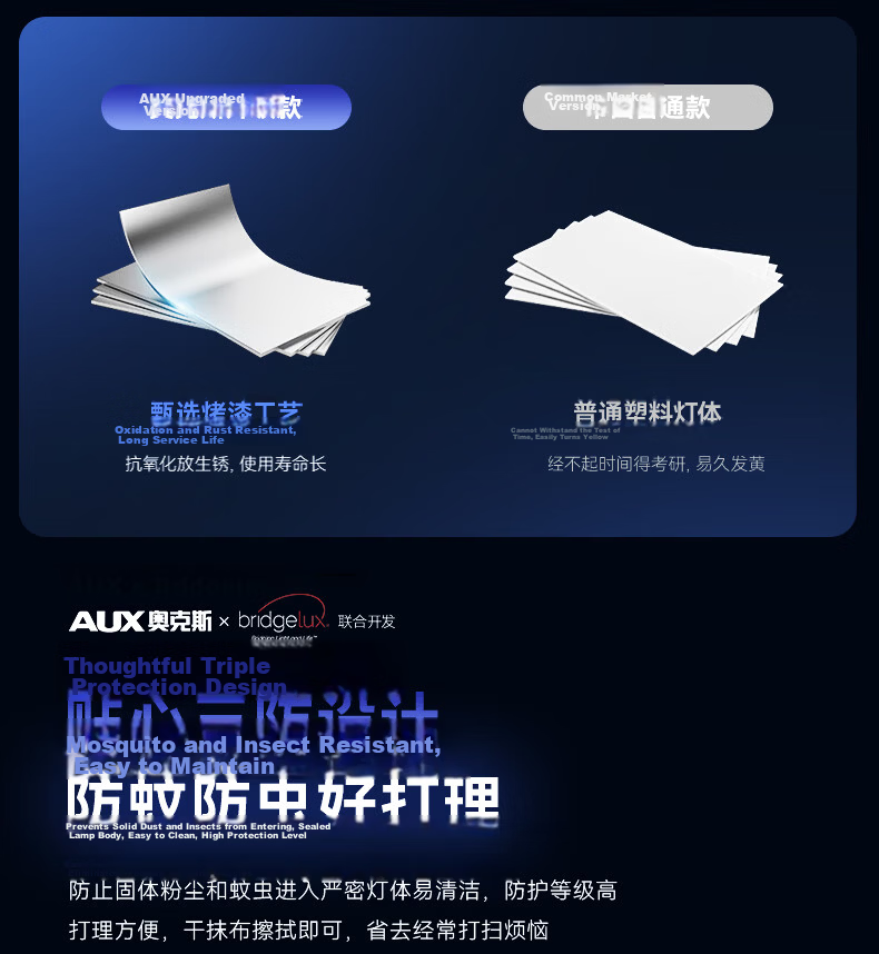 AUX American Pure Eye Protection AI Voice Smart Bedroom Ceiling LED Light Nordic Modern Minimalist Main and Secondary Bedroom Study Room 25