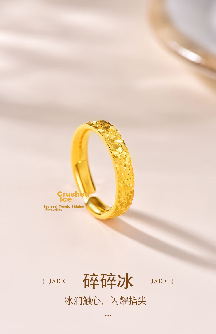Jinliufu Auspicious Couple Rings Ice-Crystal Sterling Silver Sparkling Open Band Ring Qixi Festival Gift for Girlfriend Mom Wife 1