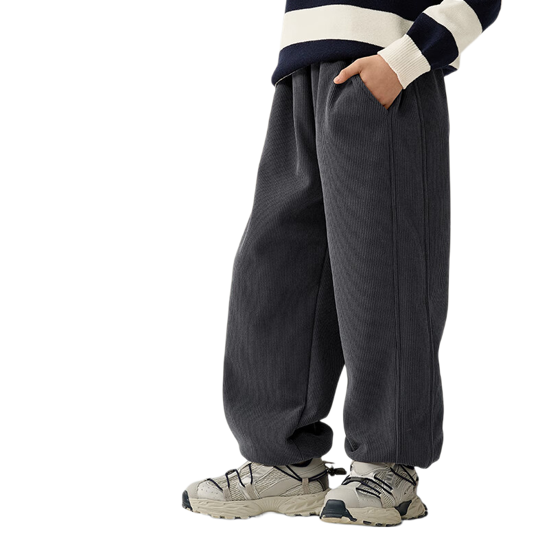 Baleno Boys Fleece-Lined Corduroy Pants Autumn Winter 2025 New Warm Long Pants for Kids Teens Sports Trousers