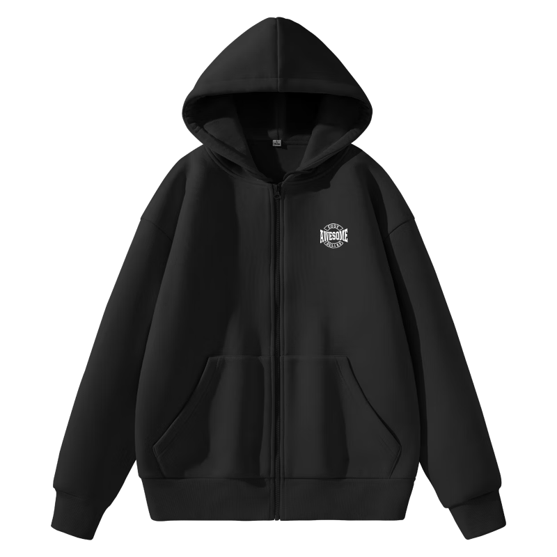 Baleno Hoodie Cardigan for Men, American Trendy Casual Sports Hooded Sweatshirt, Loose-Fitting Oversized Jacket for Men, Spring And Autumn Wear