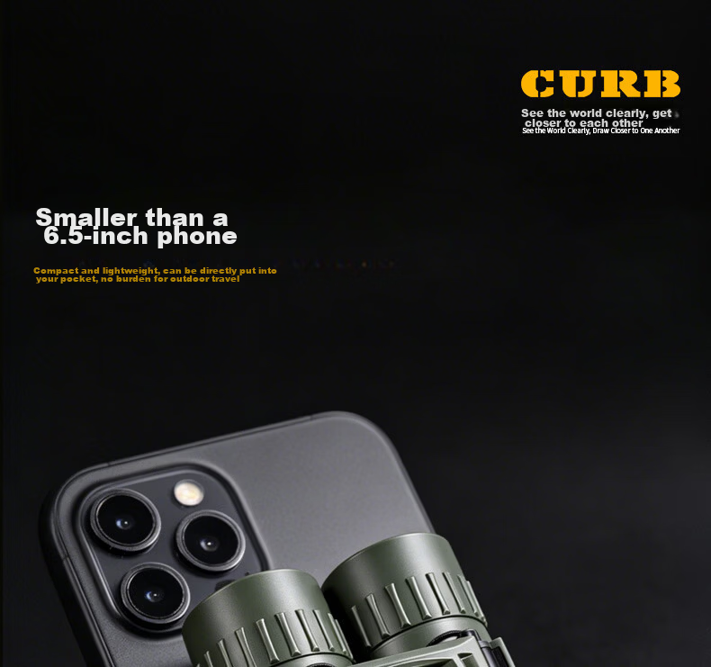 CURB Binoculars High Definition High Power Military Night Vision Outdoor Compact Portable 100x Smartphone Compatible Kilometer 21