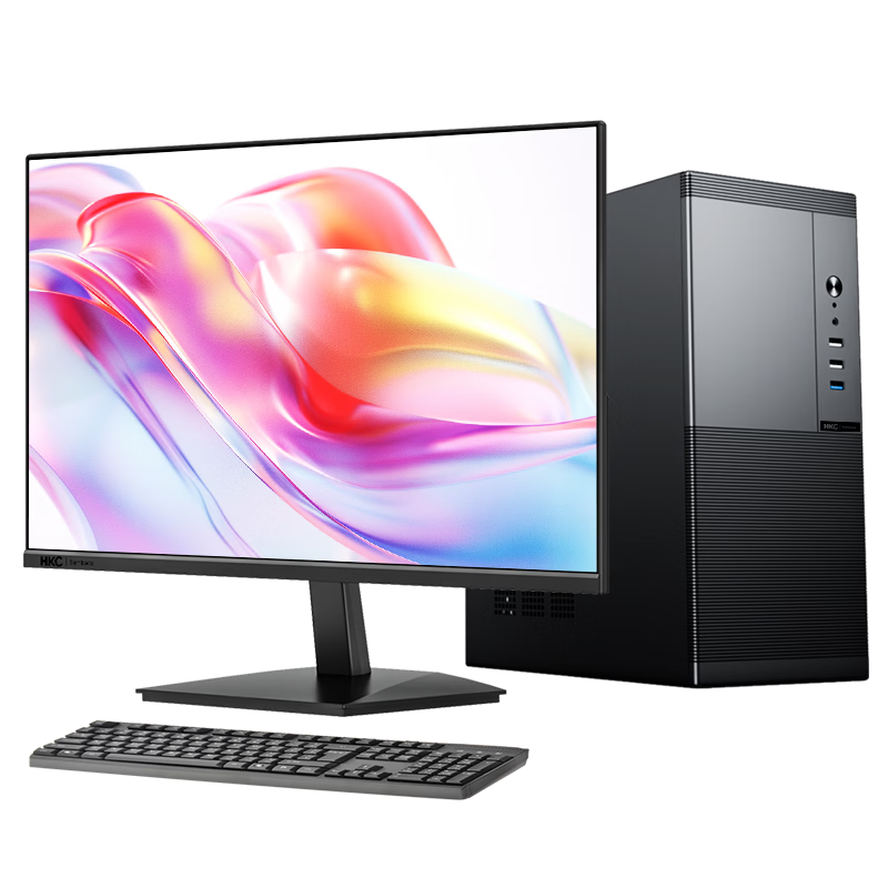 SAMBADA Huike HKC Computer Subsidies 15%, Business Office Home Desktop Computer Complete Set (Core I5-9500 + 16GB + 512GB + 4GB Dedicated Graphics Card), Plus 23.8-Inch Monitor