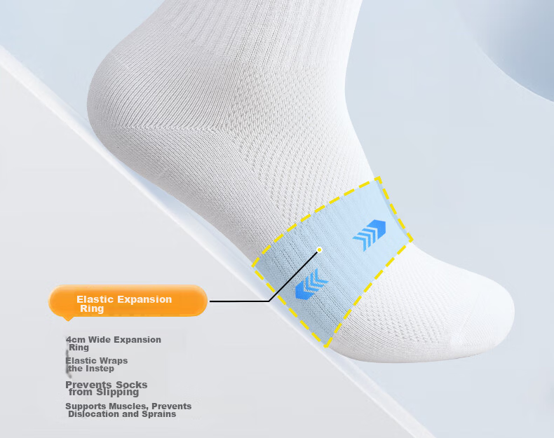 Li-Ning Unisex Summer Sports Socks Running Cycling Sweat-Absorbing Breathable Basketball Badminton White Mid Socks 3 Pairs XL 13