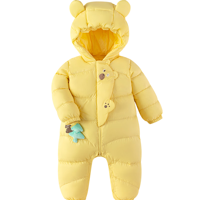 BALABALA Kids Lightweight Down Jacket Baby Outdoor One-Piece Winter Romper Toddler Clothes Boys Girls Cute