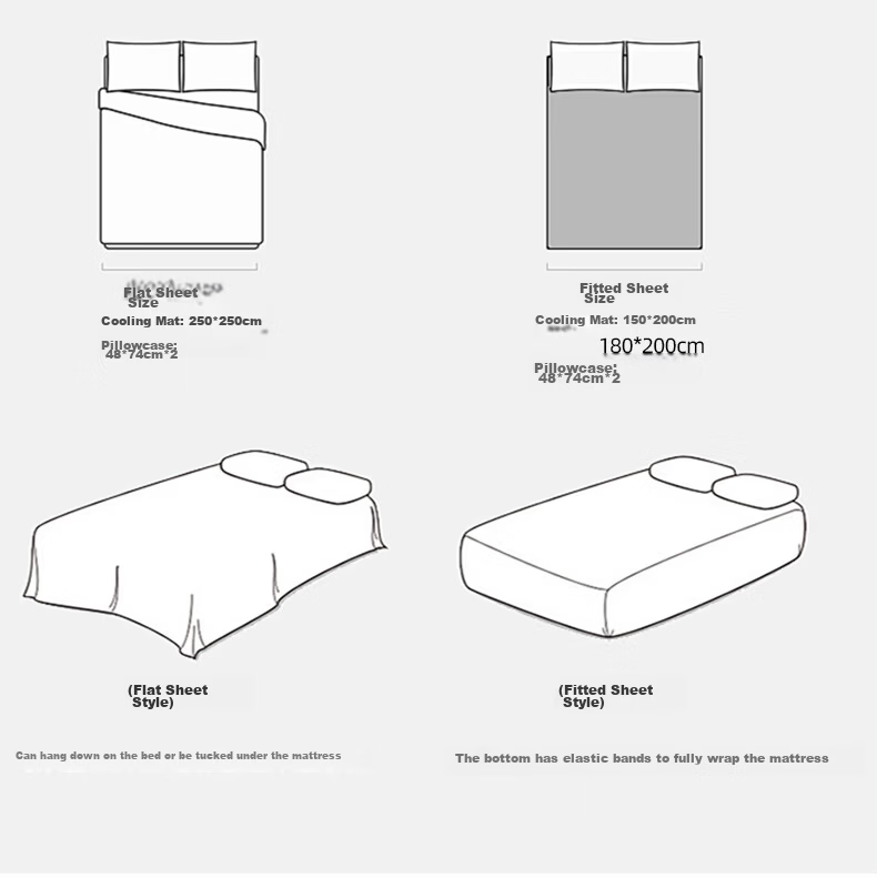Fengyun "Meet Prague" Ice Silk Cooling Mat Class A Antibacterial Machine Washable Foldable Fitted Sheet 3-Piece Set 1.8*2m Gray Coffee 15