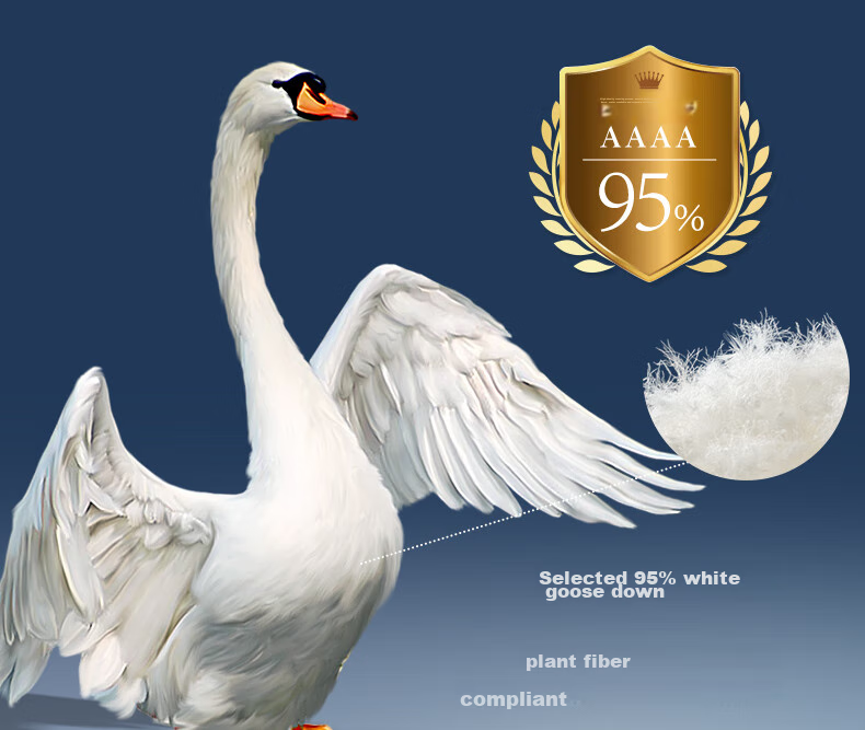 Interlagos Ergonomic 95% White Goose Down Comforter, Japanese Imported Duvet Insert, 700g Winter Quilt, 150*200cm 9