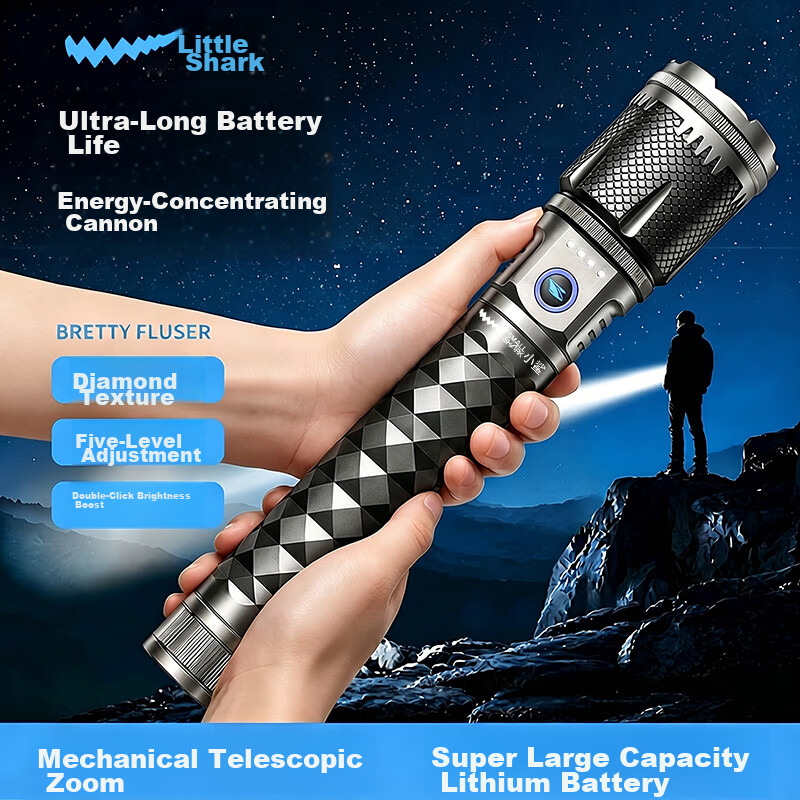 XiaoSha SD-5378 New High-Power Flashlight Long-Range Ultra-Bright Emergency Spotlight