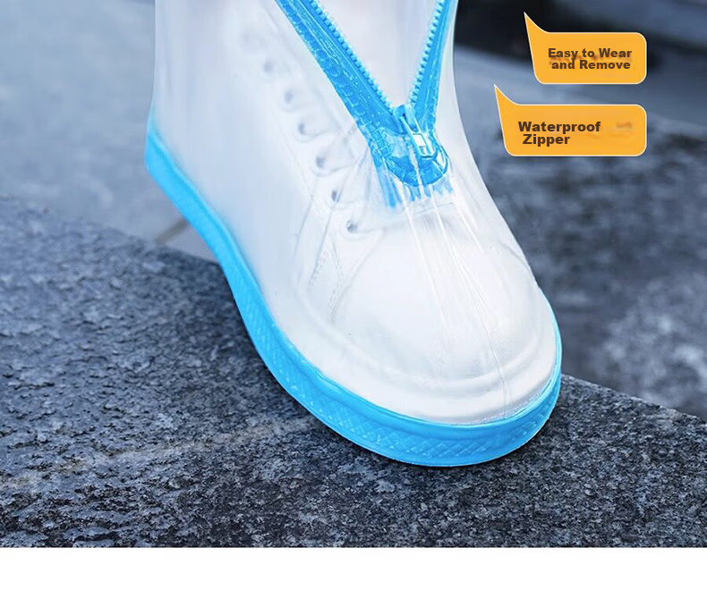 BWNK Thickened Non-Slip Sole + Double Waterproof + Adjustable Elastic Opening + Large Opening Easy Wear Blue 2XL 8