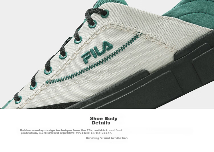 FILA LOOP 1S Women's Canvas Shoes Colorful Terraced White Slip-On Spring Summer Casual 53
