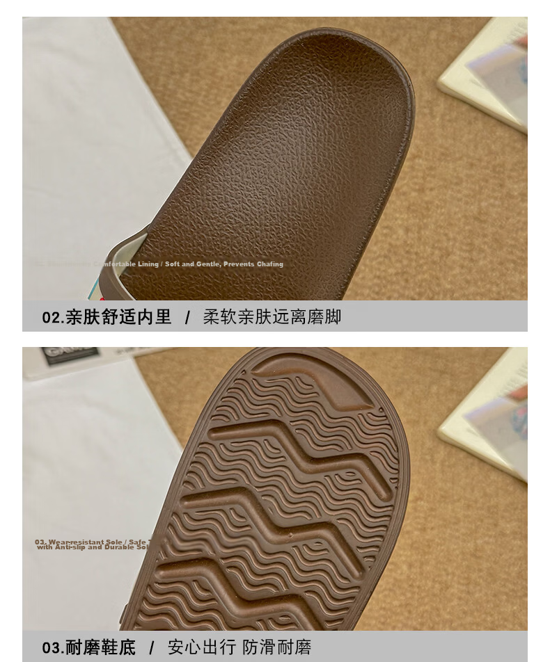 YUZHAOLIN Women's Cartoon Cute Home Bathroom Shower Slippers Outdoor Wear Sandals 13