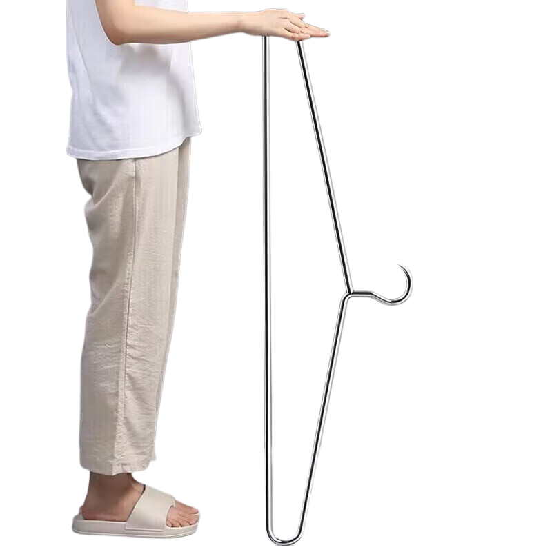 Miaomei 2-Pack Extra Large Stainless Steel Clothes Hangers for Hanging Clothes, Bed Sheets, Bath Towels, Thickened Large Size Quilt Drying Rack