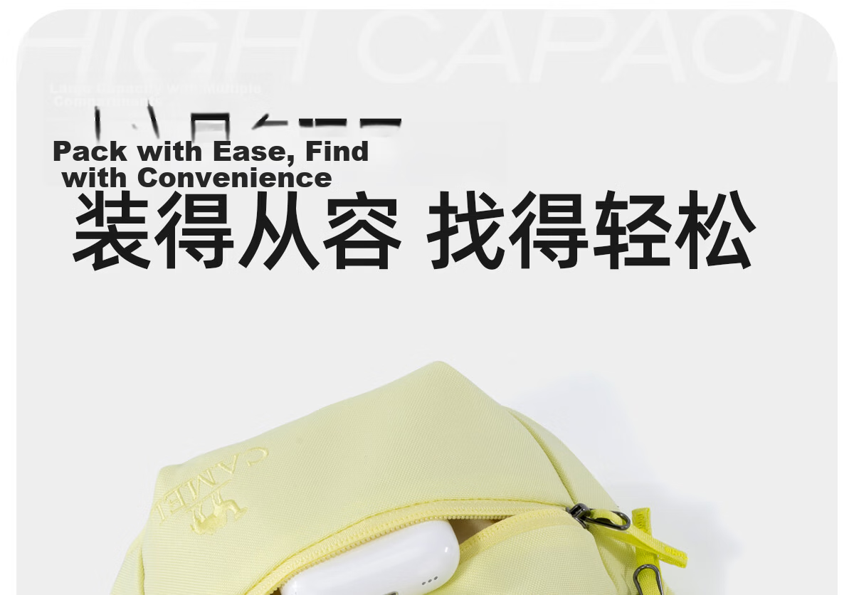 CAMEL Crossbody Small Bag Fashionable Lightweight Shoulder Bag for Women Commuting Travel Sports Waist Pack 3043 7