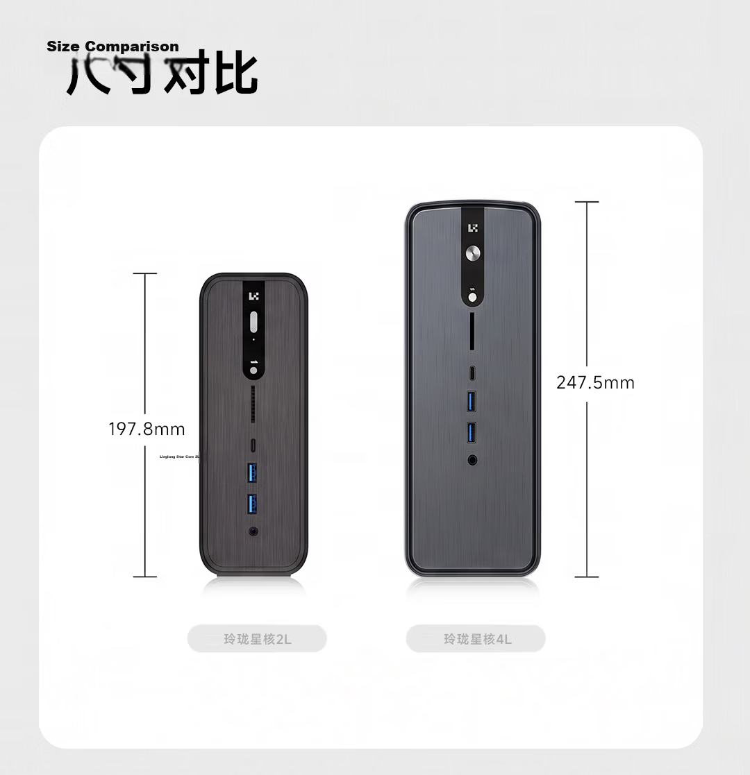 Pocket Linglong Xinghe High-Performance AI Supercomputing Center Desktop Mini PC (AMD AIMax+395 128GB 2TSSD) Gaming Design Workstation Deployment Inference 12