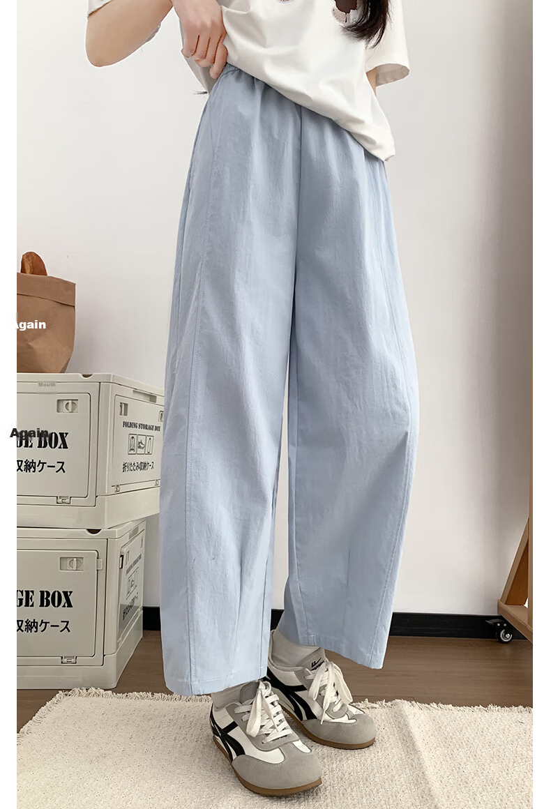 Borui Women's Summer Lightweight Breathable Quick-Dry Cropped Pants 2026 Latest Carrot Style Casual Sports Pants Navy Blue 19