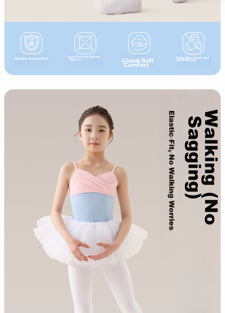 Langsha Children's Dance Tights Girls Summer Thin Pantyhose Baby Versatile Dance Socks 9