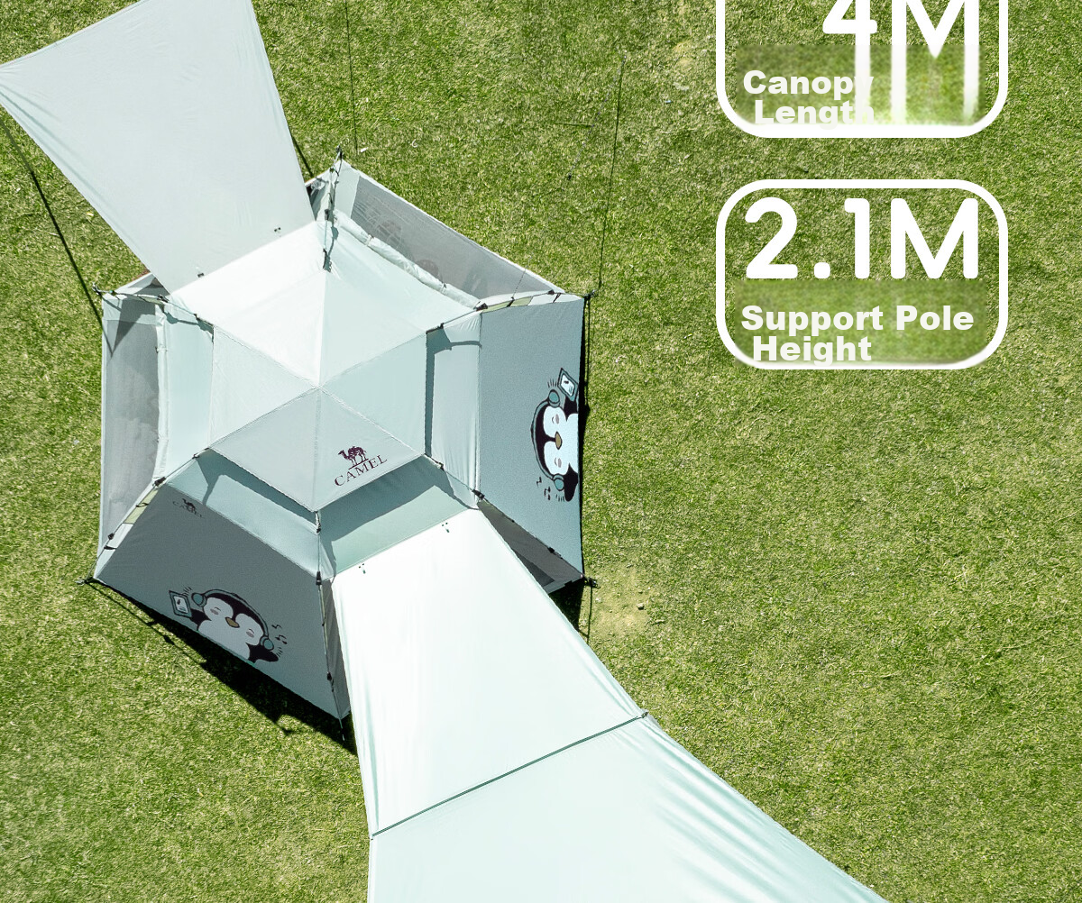 Camel Hug Goose Hexagonal Blackout Tent Portable Foldable Outdoor Camping Kids Picnic Gear 4012 Pearl White 23